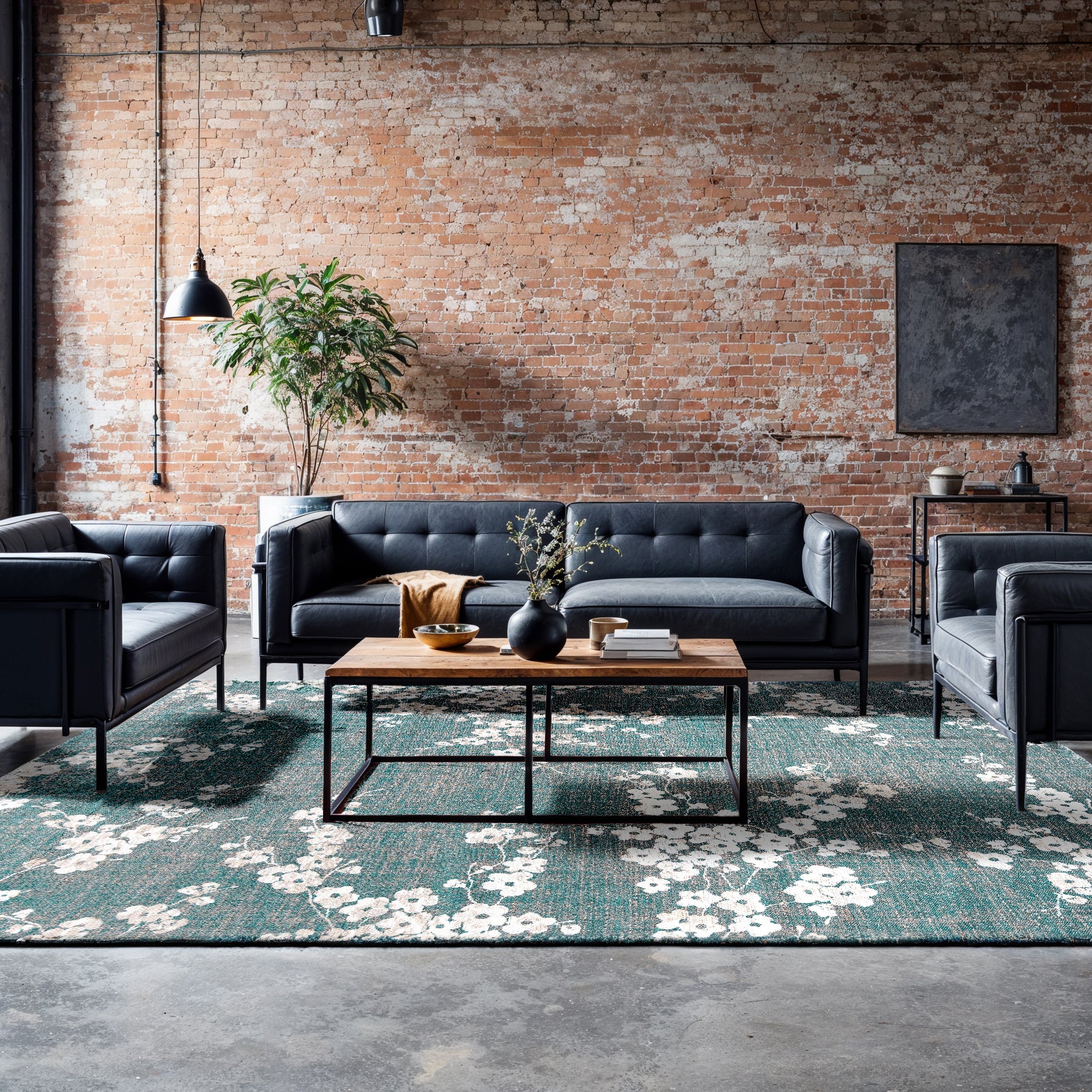 Louis de Poortere Sakura Vloerkleed 140 x 200 cm - Lake Blue