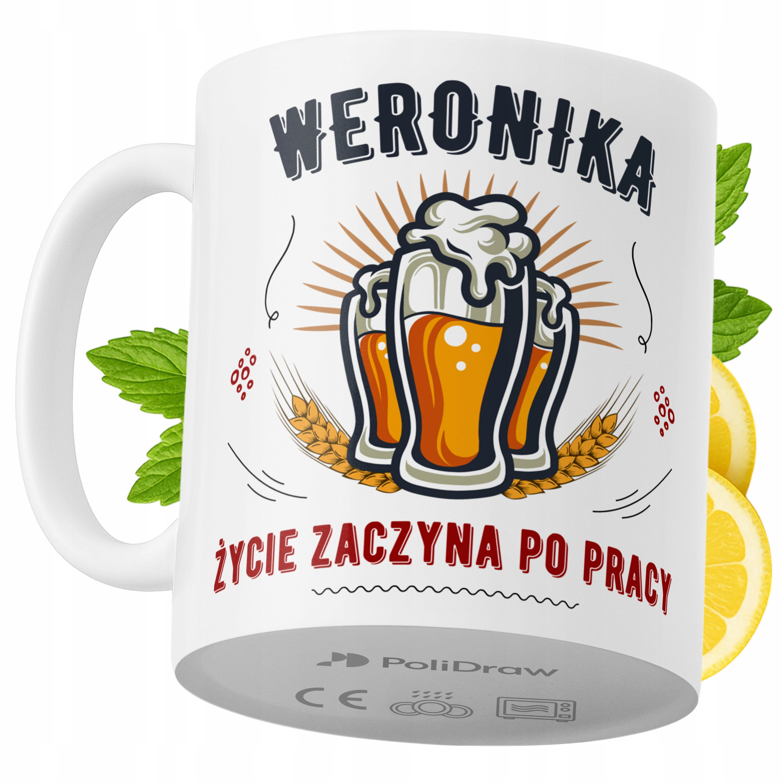 Kubek Dla Weroniki na Prezent z Nadrukiem ze Zdjęciem 330 ml PoliDraw