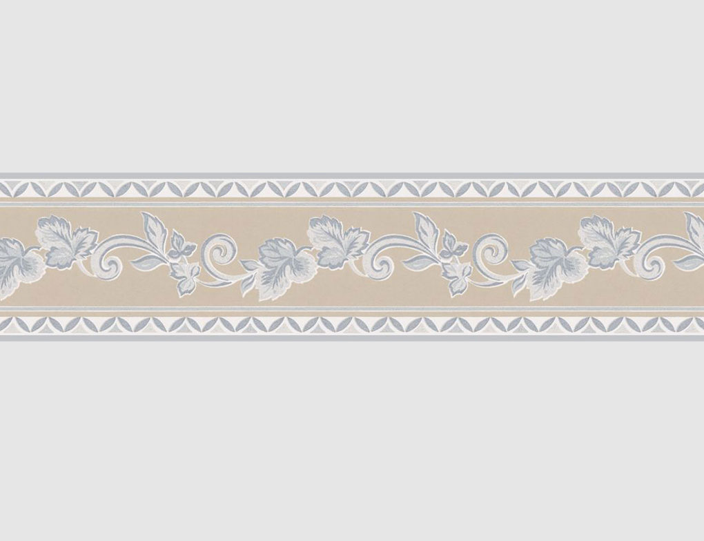 Tapetenborte Vlies Ranke Beige-Grau