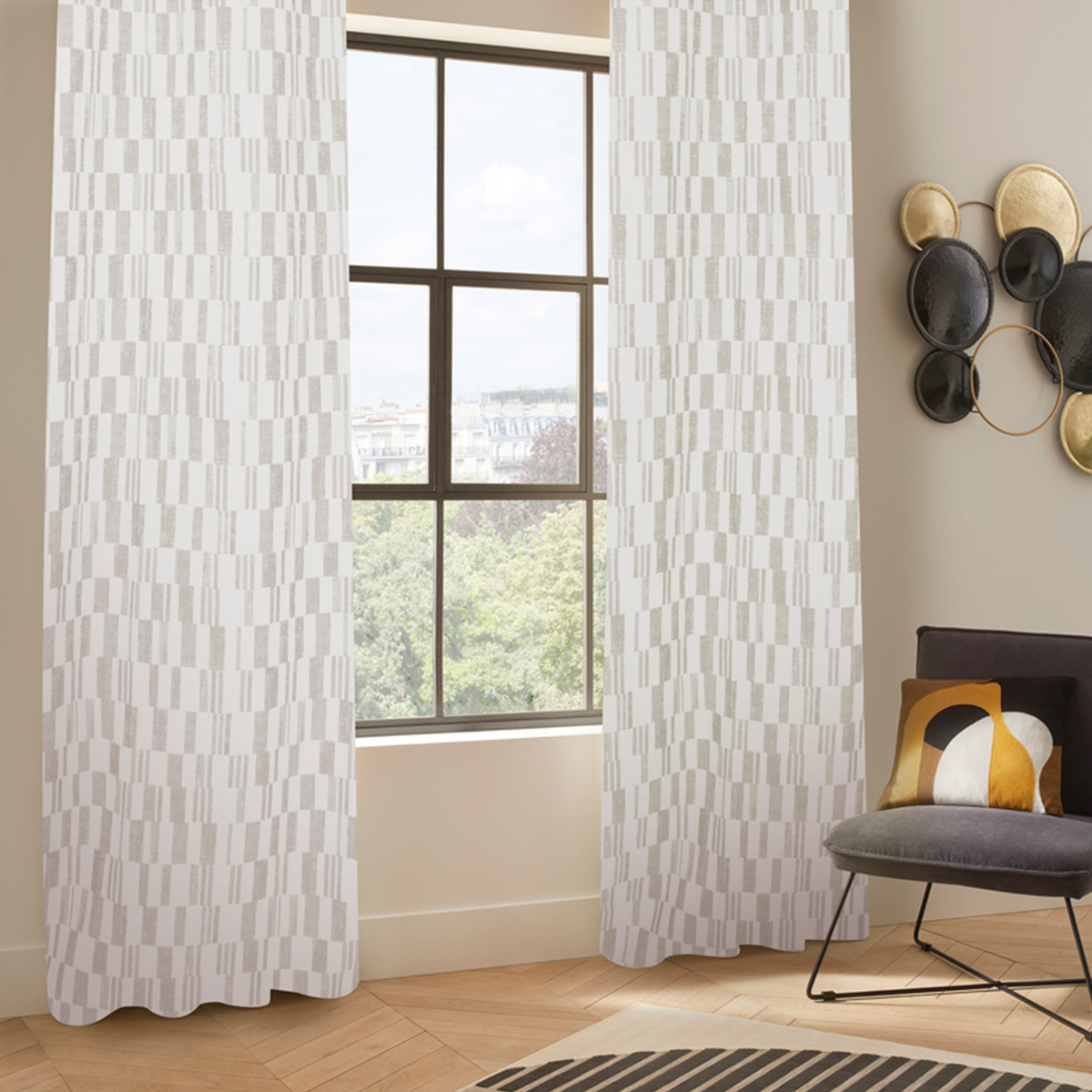 Curtain "Leyna" Jacquard, Linen, 140x260 cm