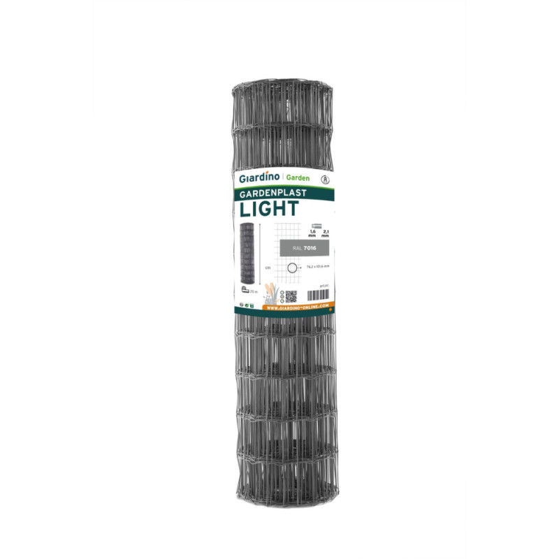 Treillis Gardenplast Light anthracite Ø 101,6 x 76,2 mm 1,22 x 25 m GIARDINO