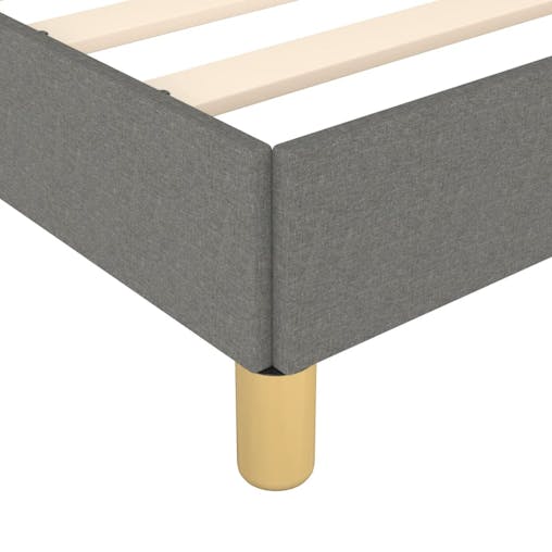 NNEVL Bed Frame with Headboard Dark Grey 137x187 cm Double Fabric