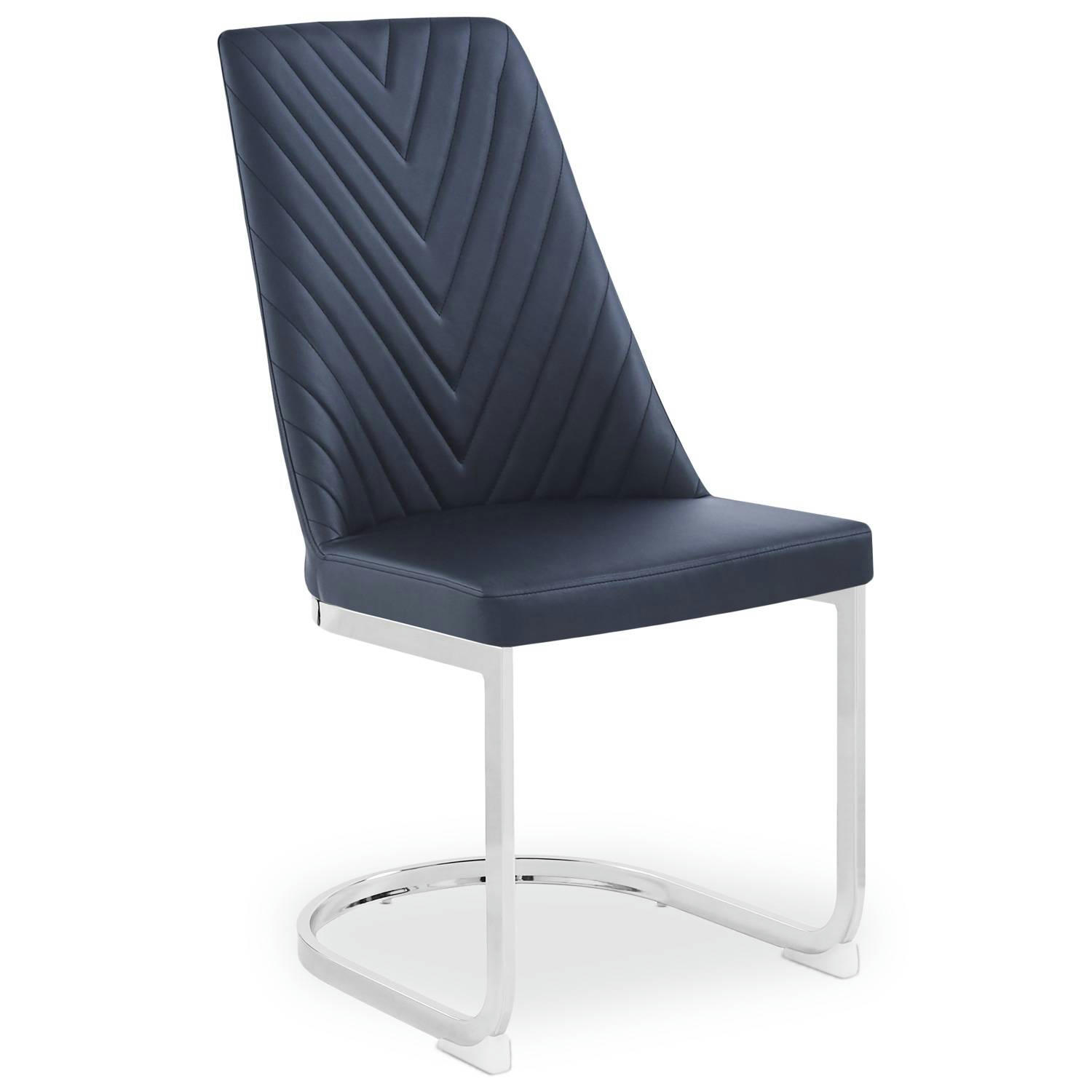 MISTIGRI - Lot de 2 chaises design simili noir