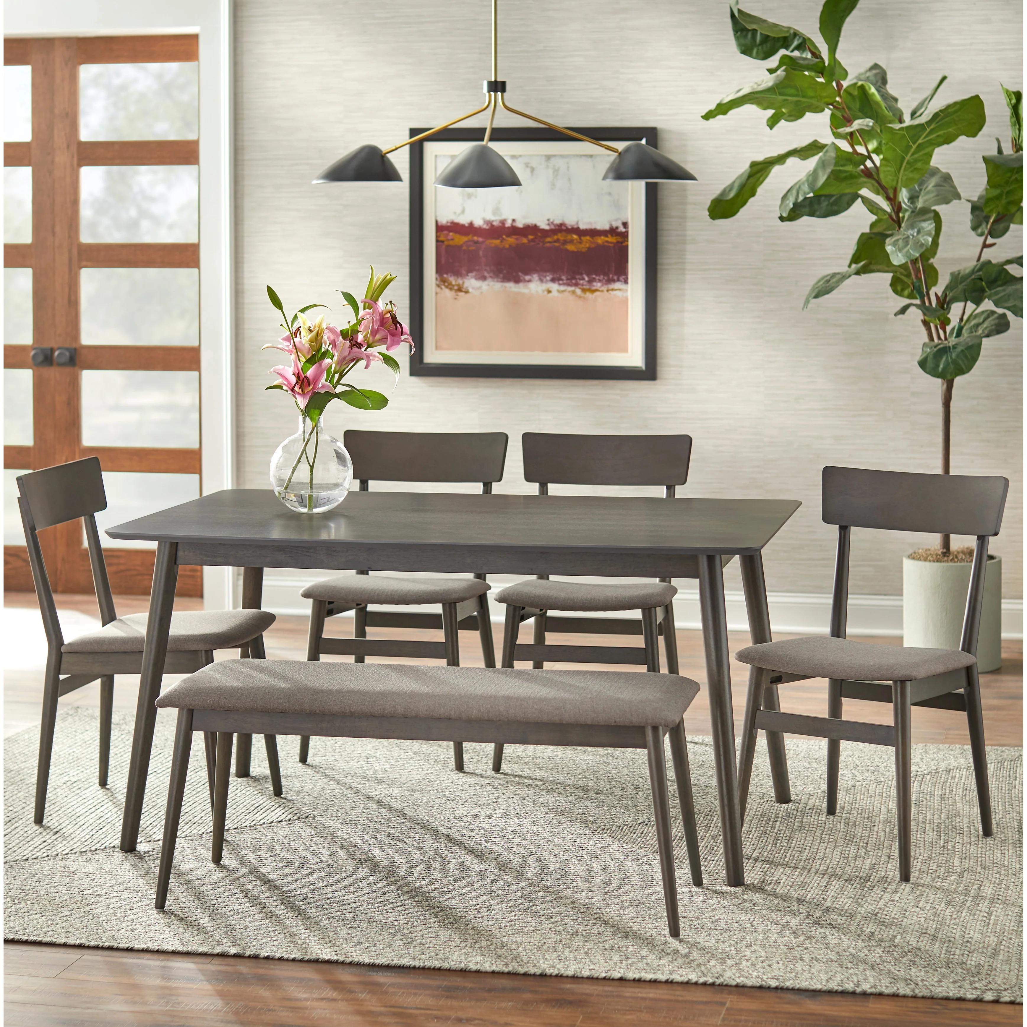 Simple Living Newington 6-piece Dining Set with Bench
