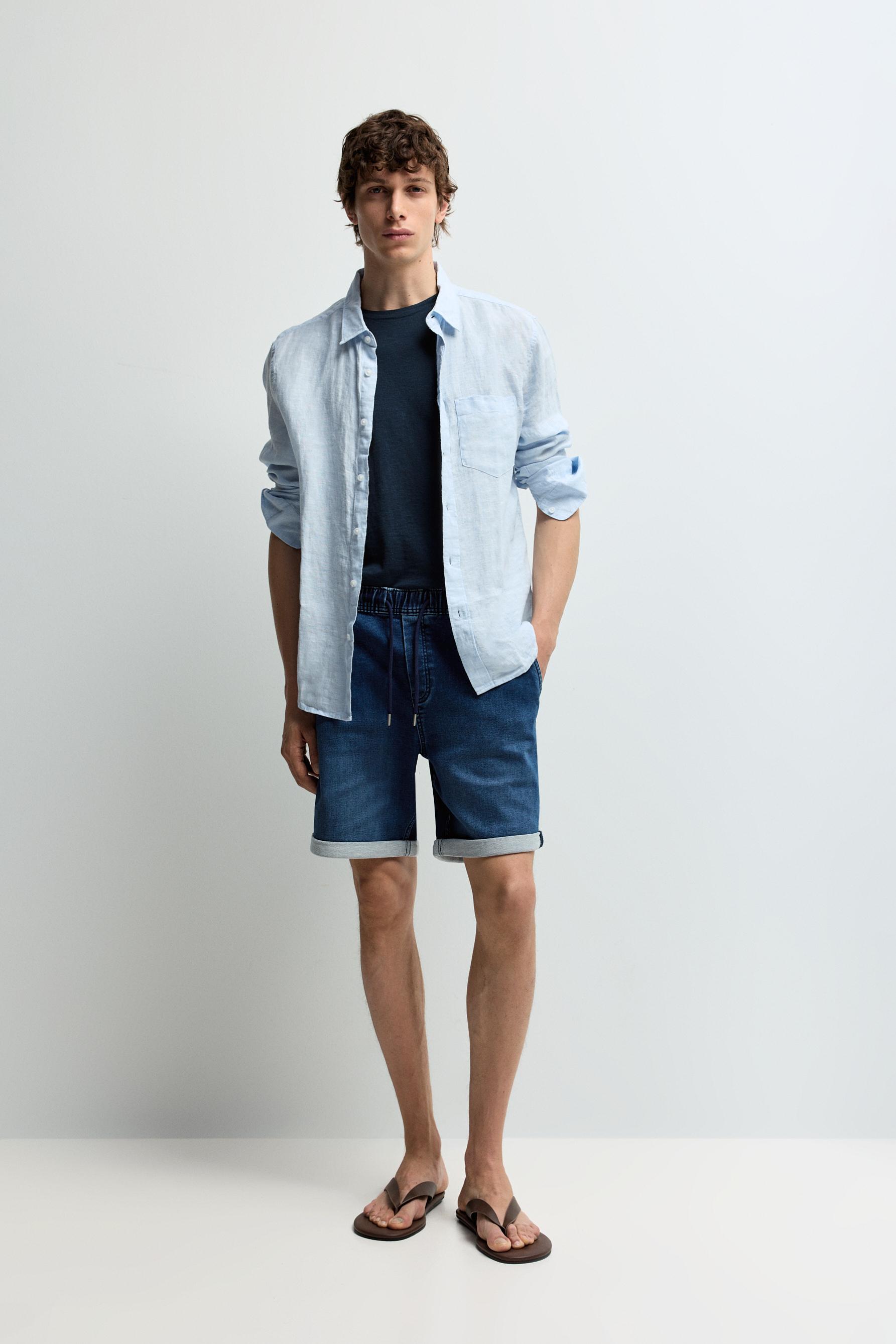 Bermuda denim jogger fleece