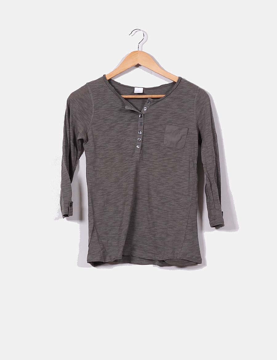 Camaïeu Khaki top with french sleeve
