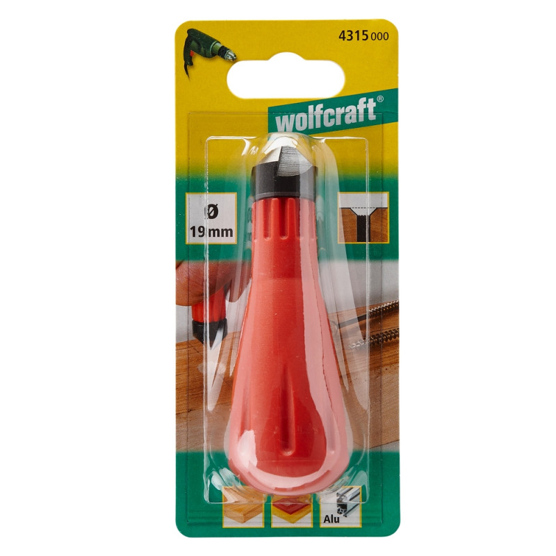 Fraisoir à main avec trois tranchants Ø 19 mm WOLFCRAFT