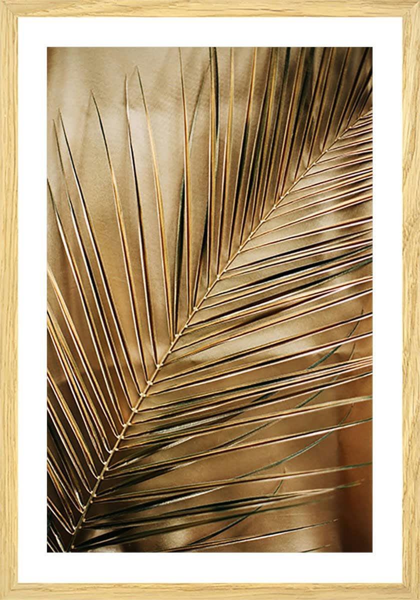 - Affiche deco golden palm avec cadre 40x60cm