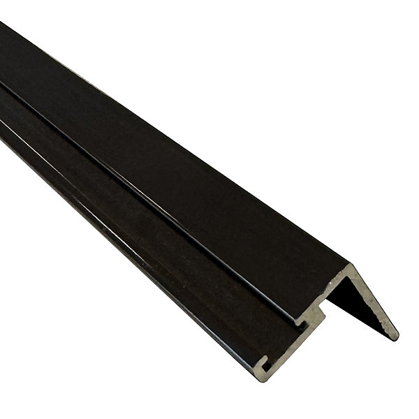 Cornière basse pour placard coulissant, rainure pour balai anti-poussière 1500mm - Taupe Brun