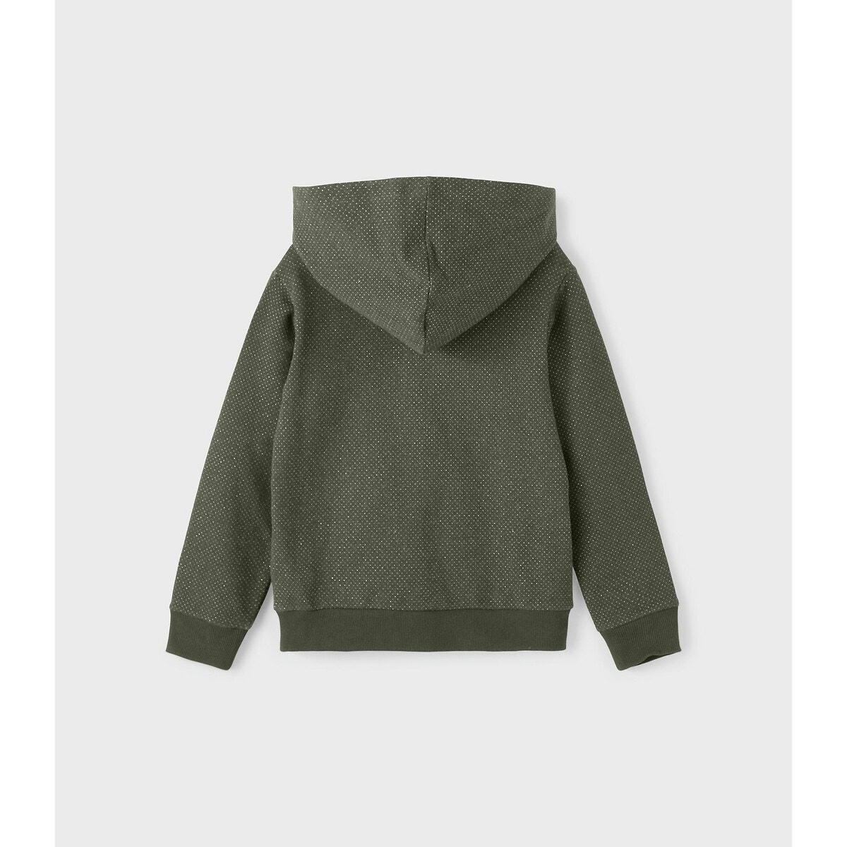 Sweat zippé à capuche imprimé éclair