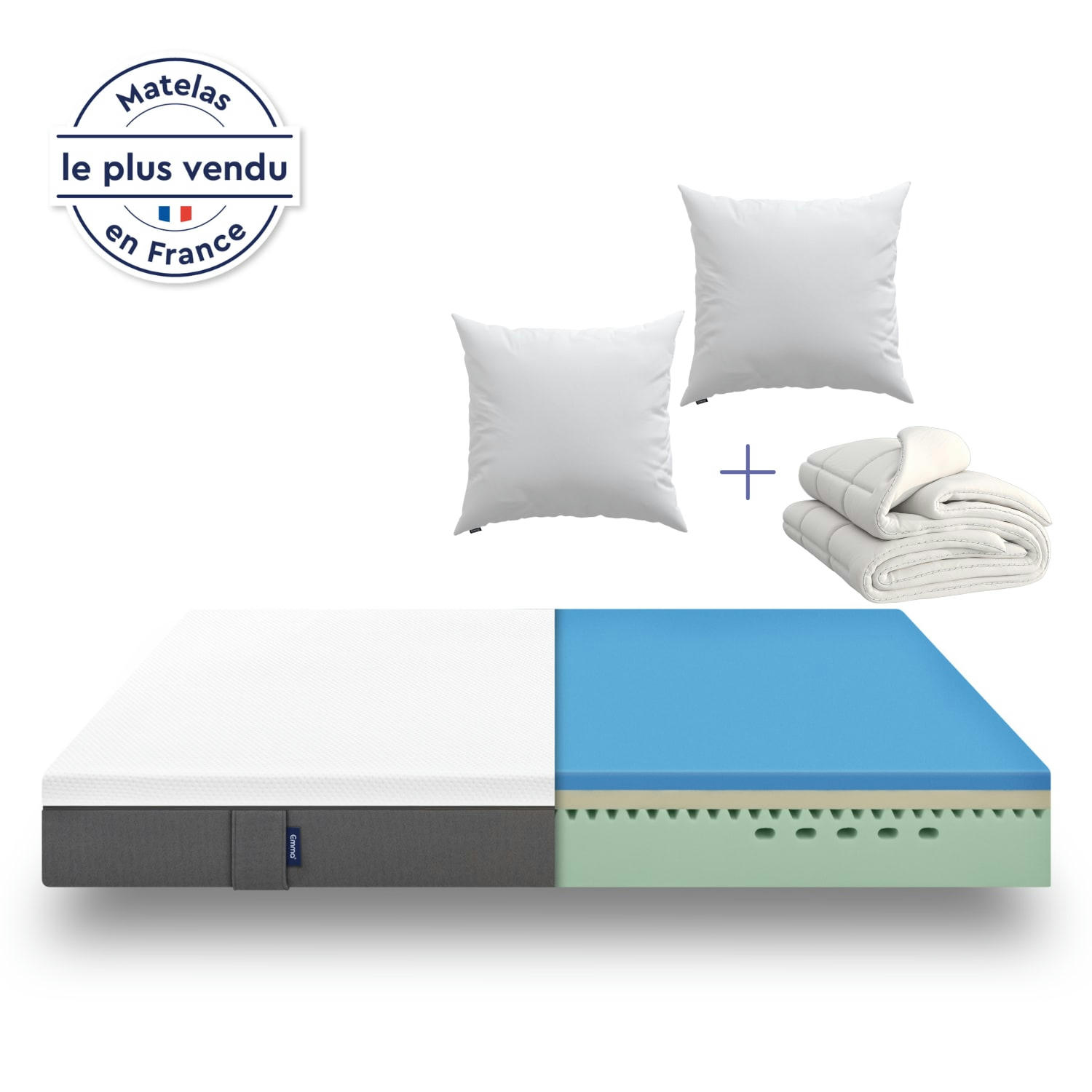 - Pack 140x200 - Matelas Original + Couette + Oreiller Nuage