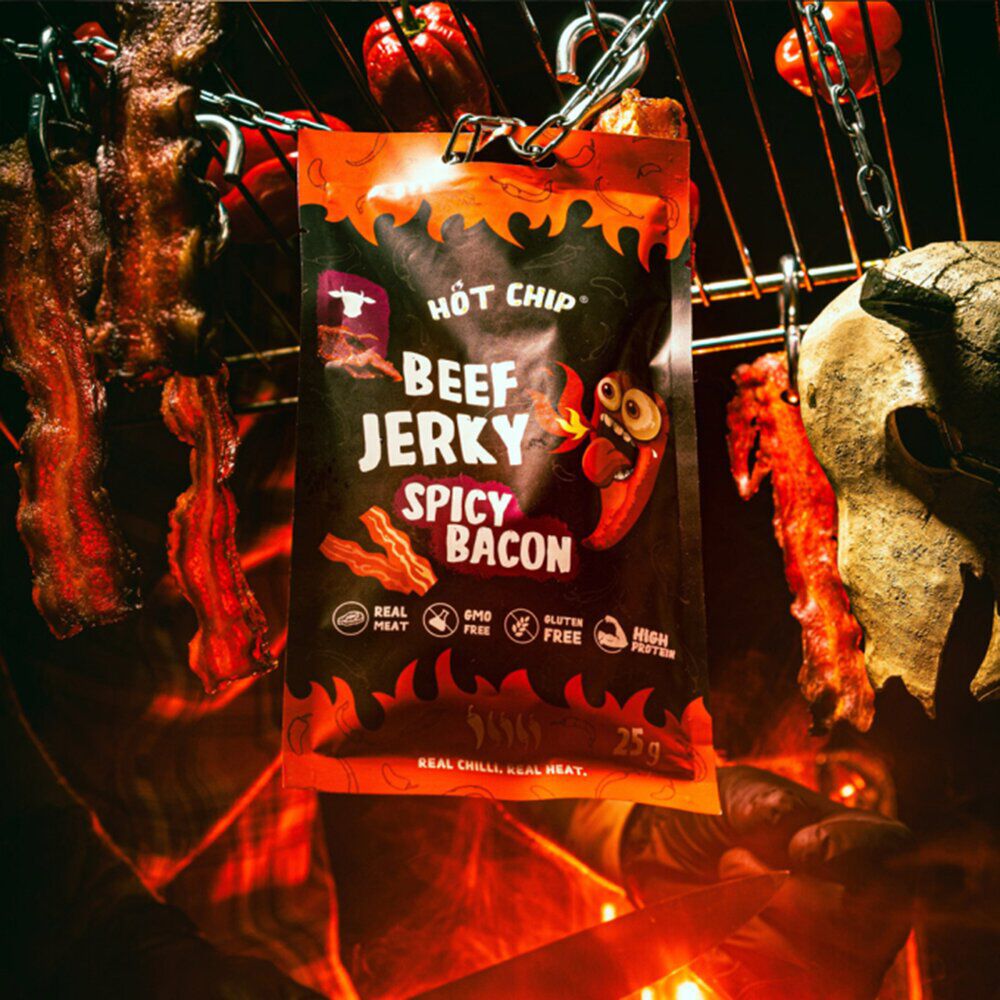Viande séchée boeuf Beef Jerky saveur bacon et chili 25gr