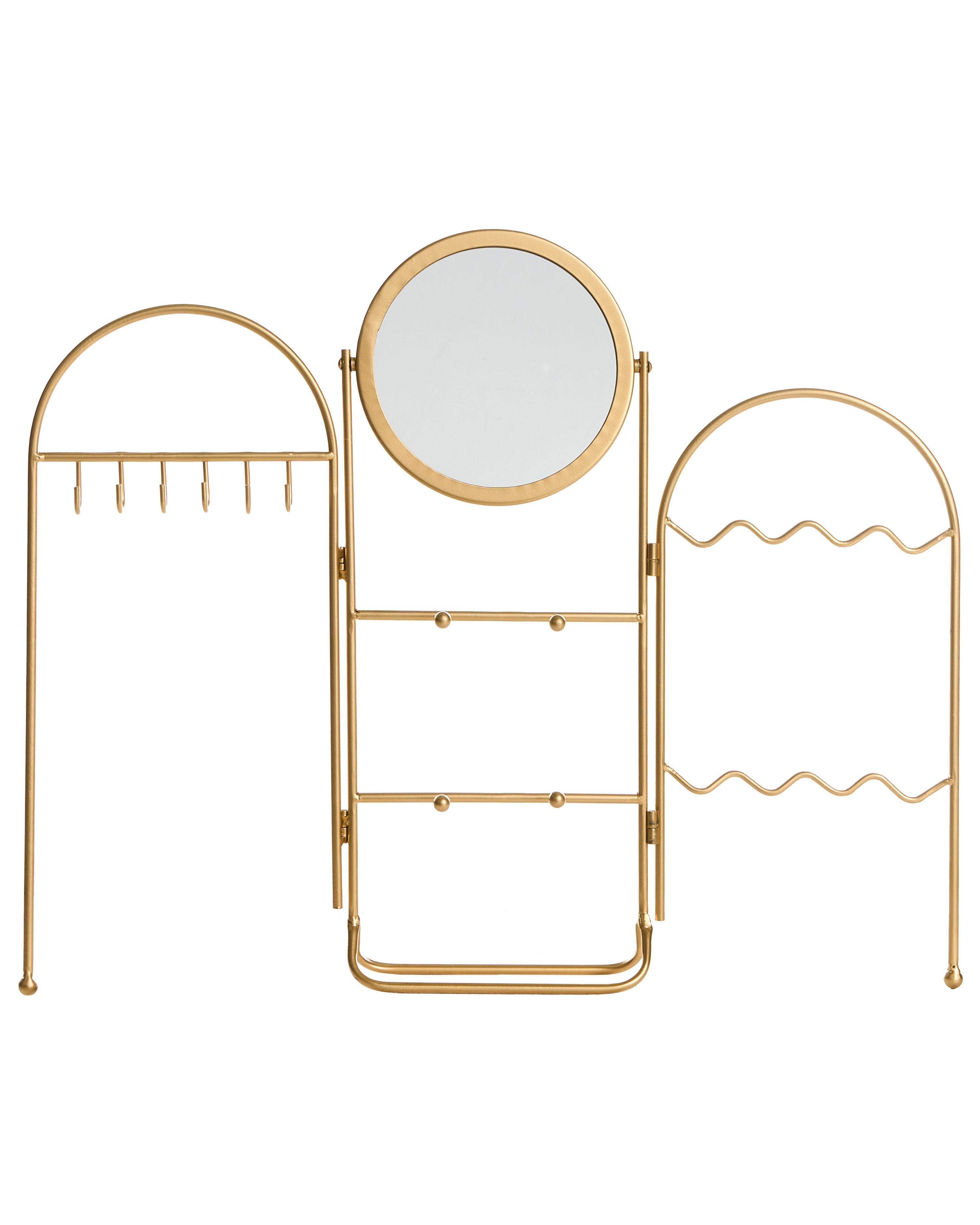 Jewellery Stand with Mirror PIROU Gold