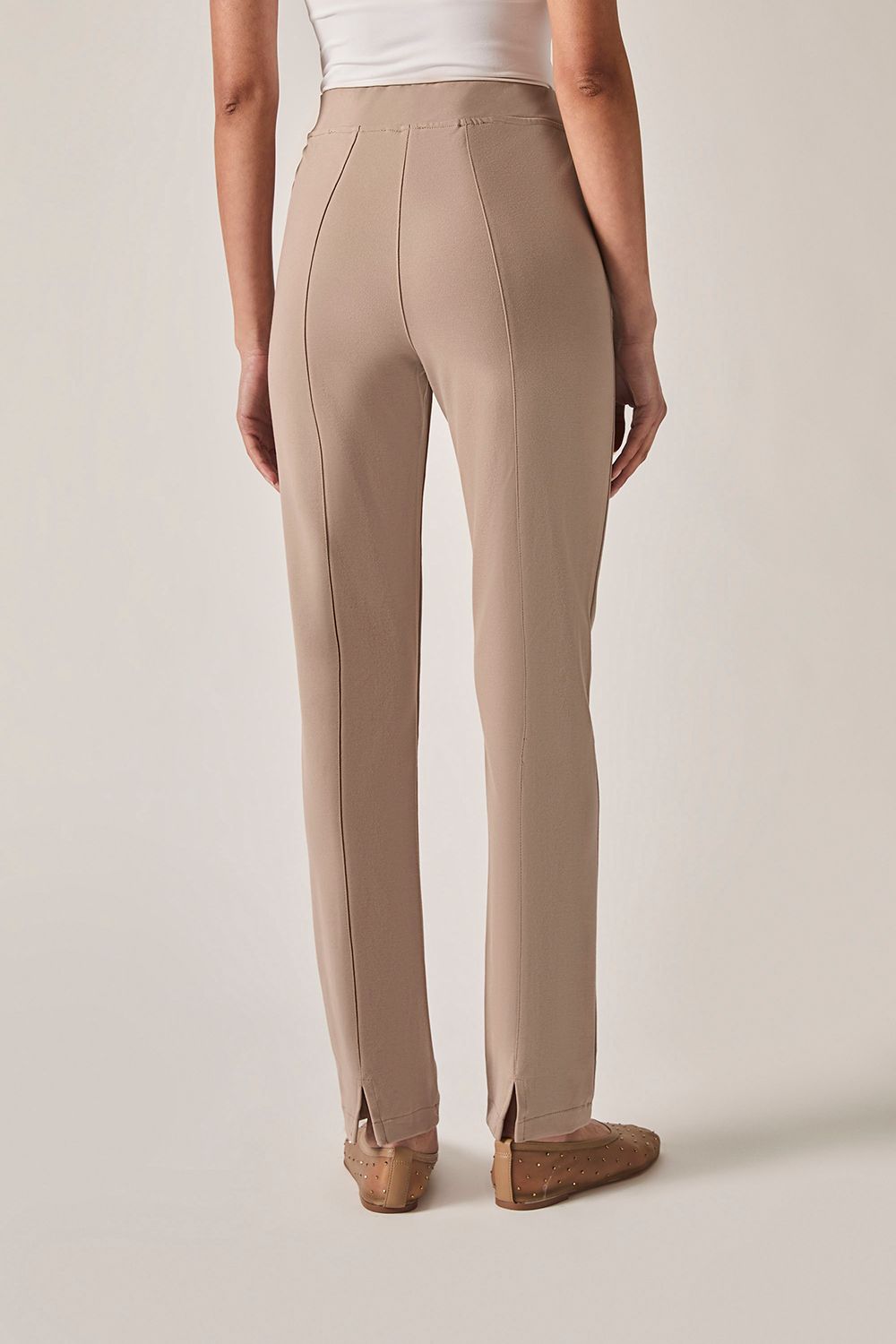 James Lakeland Cigarette Trousers Taupe