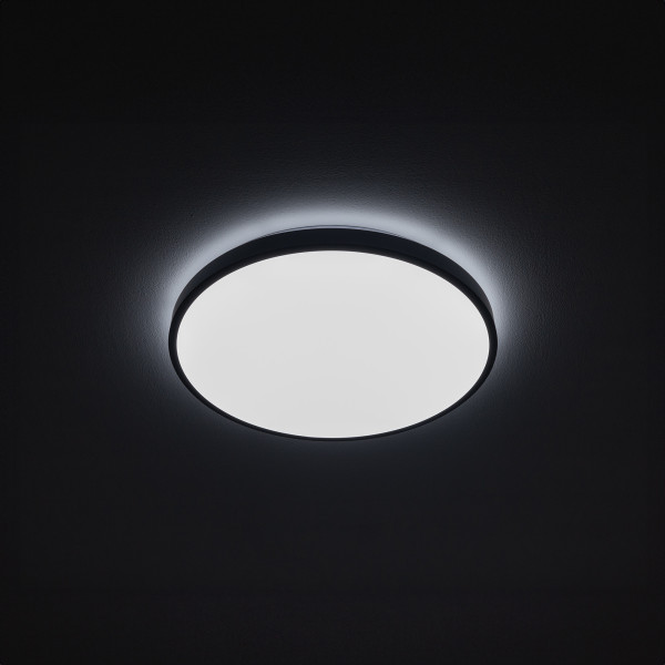 Plafon AGNES LEDokrągły czarny LED 1x22W 38,5cm IP44 Nowodvorski