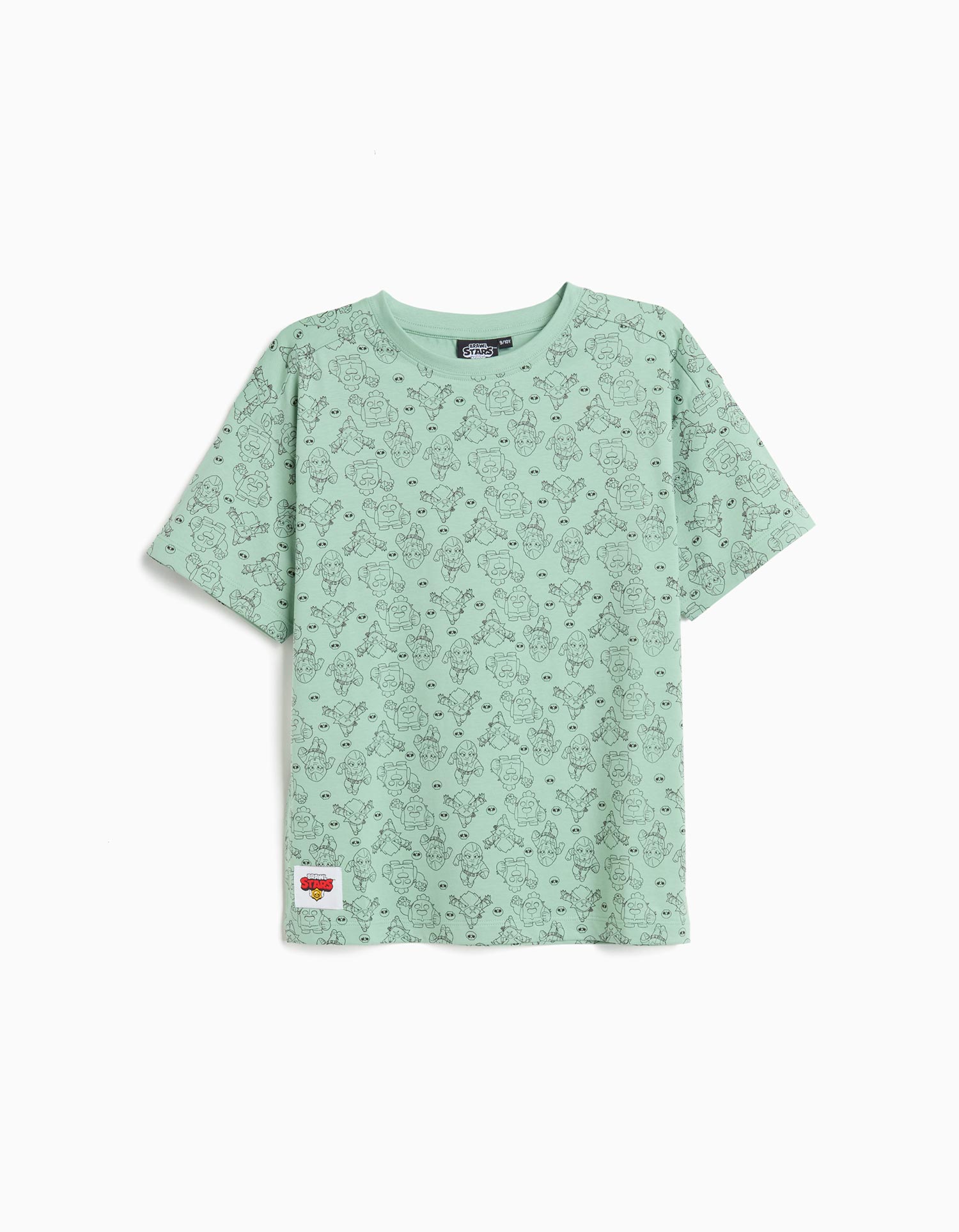 T-shirt 'Brawl Stars', Menino, Verde Claro