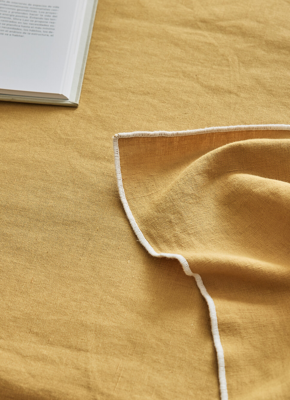 SERVIETTE DE TABLE UNI EN COTON ET LIN OSIER