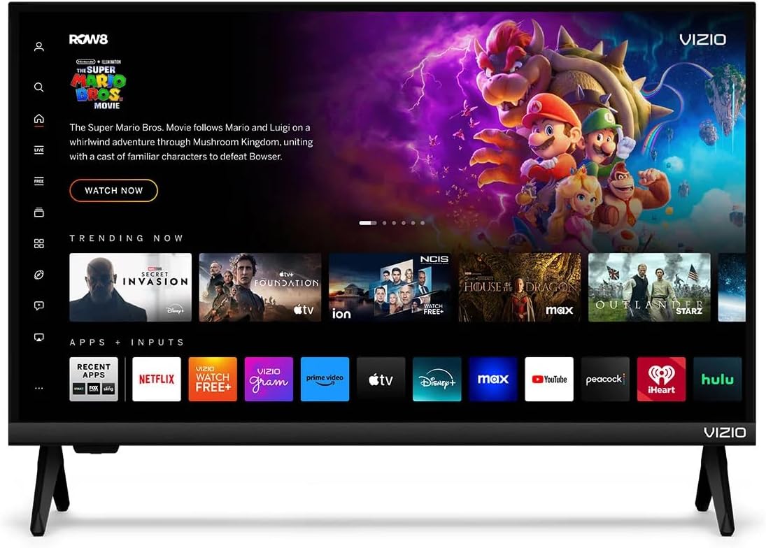 VIZIO 24 Inch V Series LED Smart HD TV 720p Bluetooth Compatible, Works with Airplay 2 and Google Cast, with DTS Virtual X and WiFi 5 Dual-Band (VHD24M-08) (Renewed)