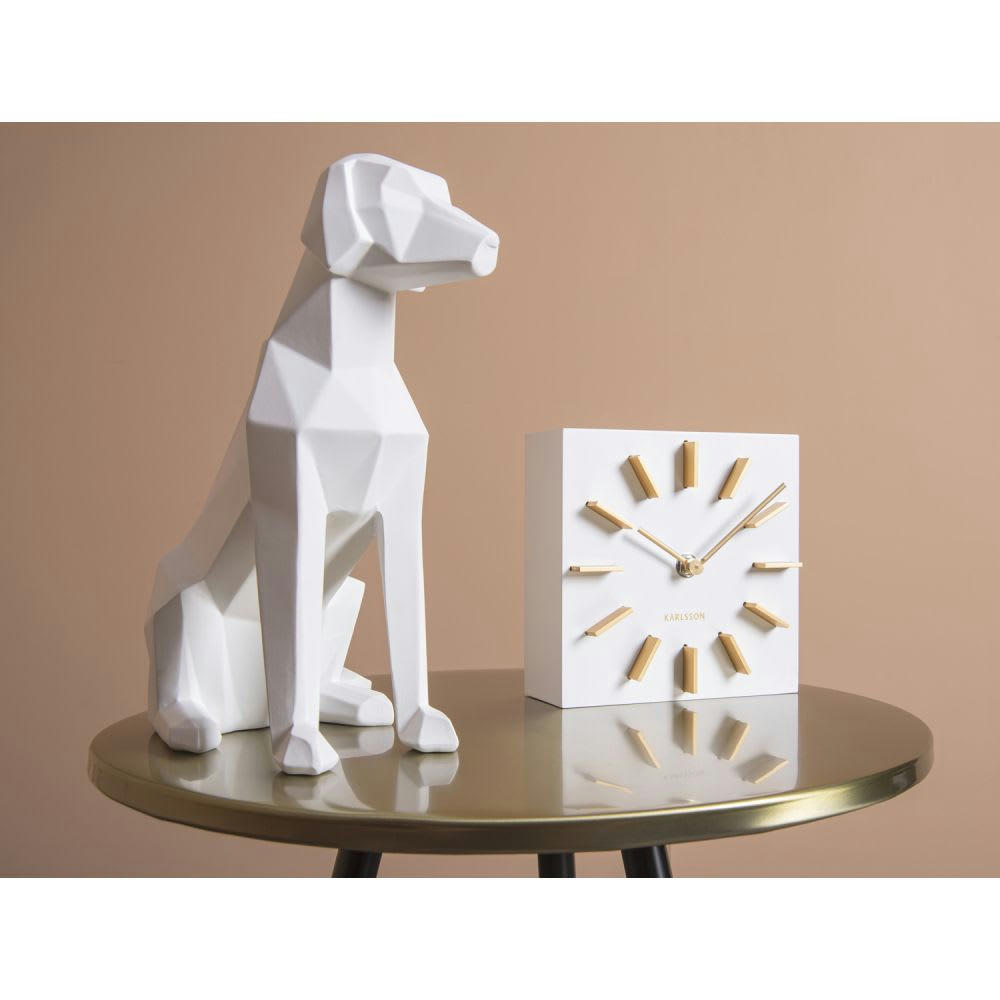 CHIEN - Statue origami noire chien assis H27cm