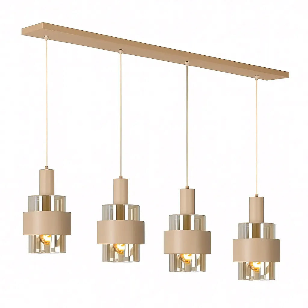 Highlight hanglamp Marrone - 4 lichts - 110 x 150  cm - beige