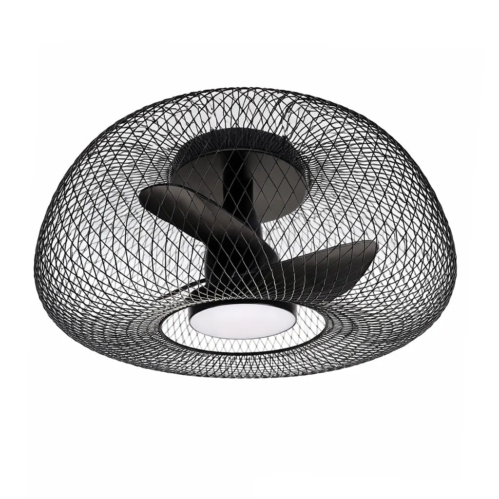 Ylumen plafondventilator Inno - 1 lichts - 46 x 26  cm - zwart