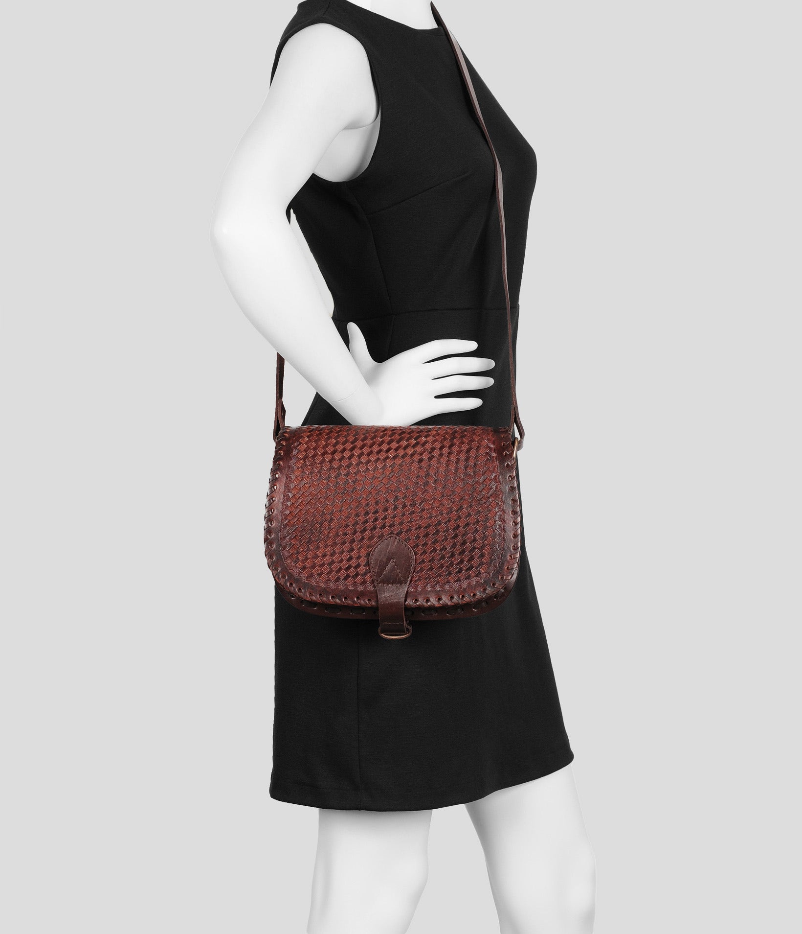 Demi Saddle Hand Tooling Baseball Design Bag