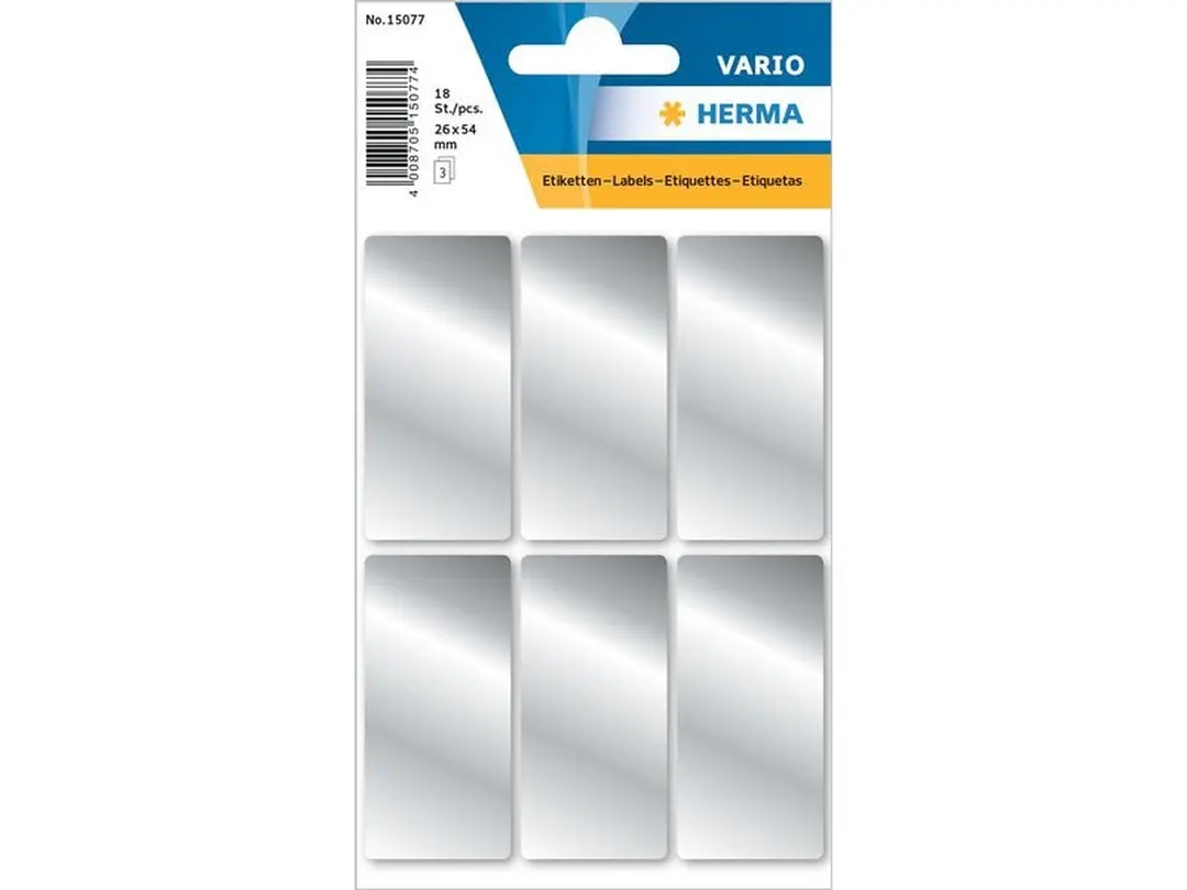 Sticker 3er-Set Silberetiketten