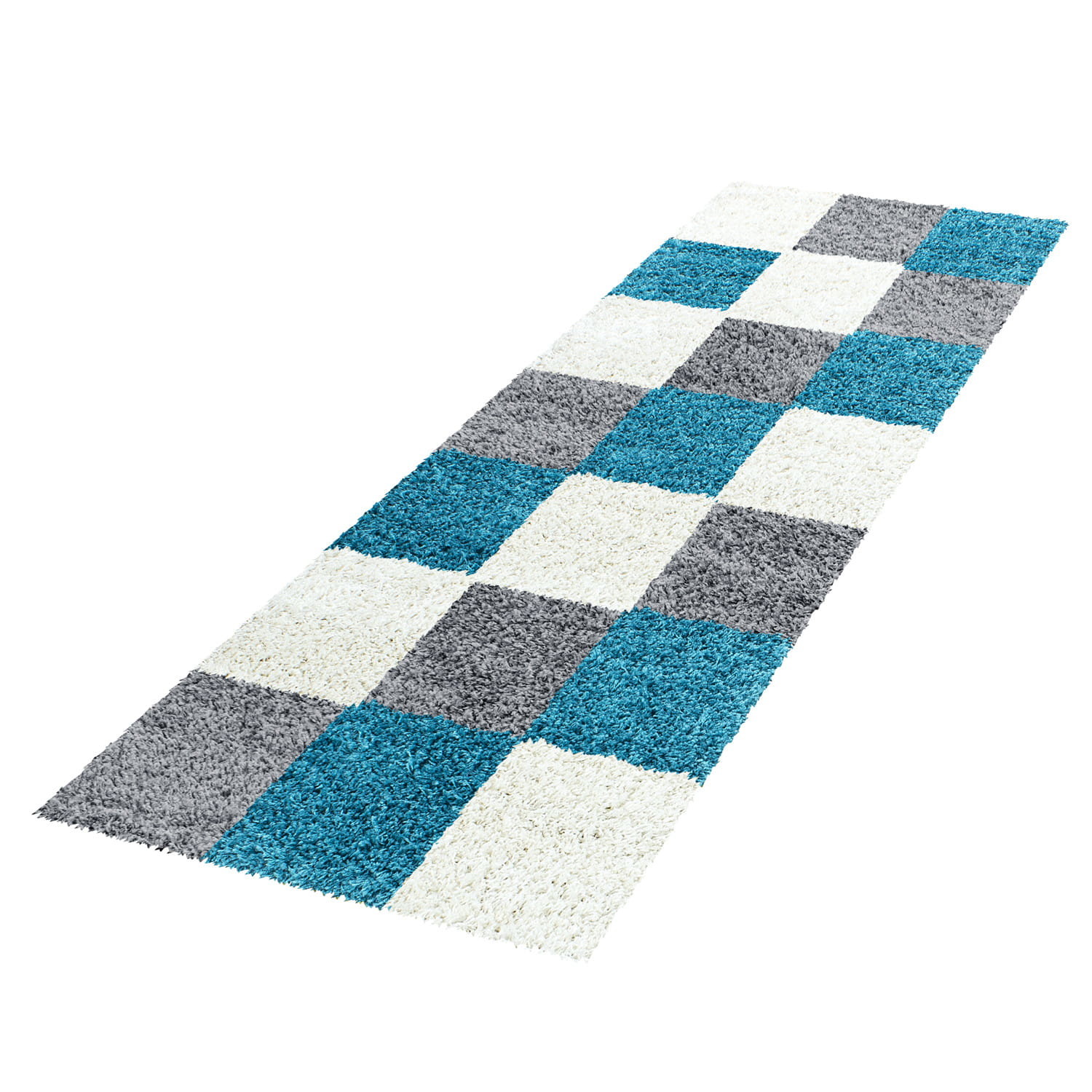Dywan Shaggy Life szaro-turkusowy80 cm x 250 cm