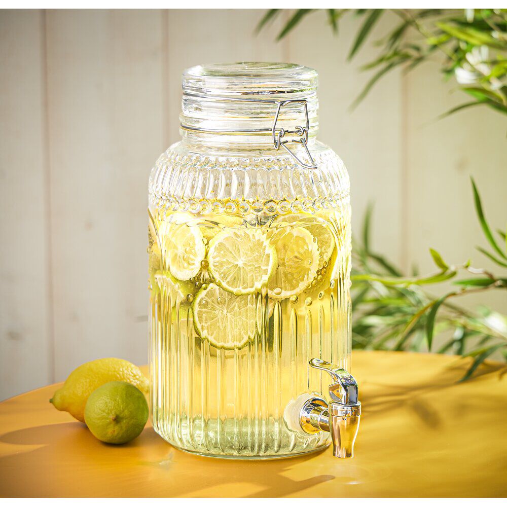 Distributeur boisson 4L en verre Ø16xH29,5cm