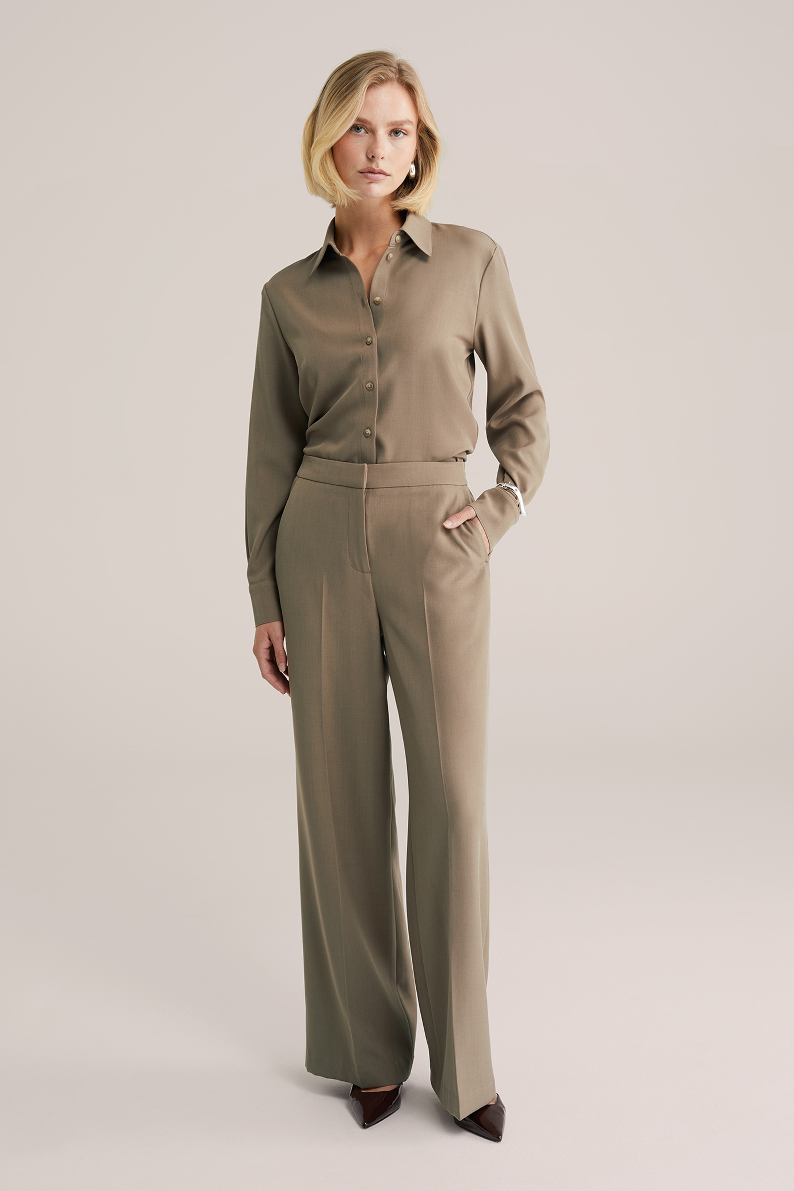 Dames wide leg pantalon