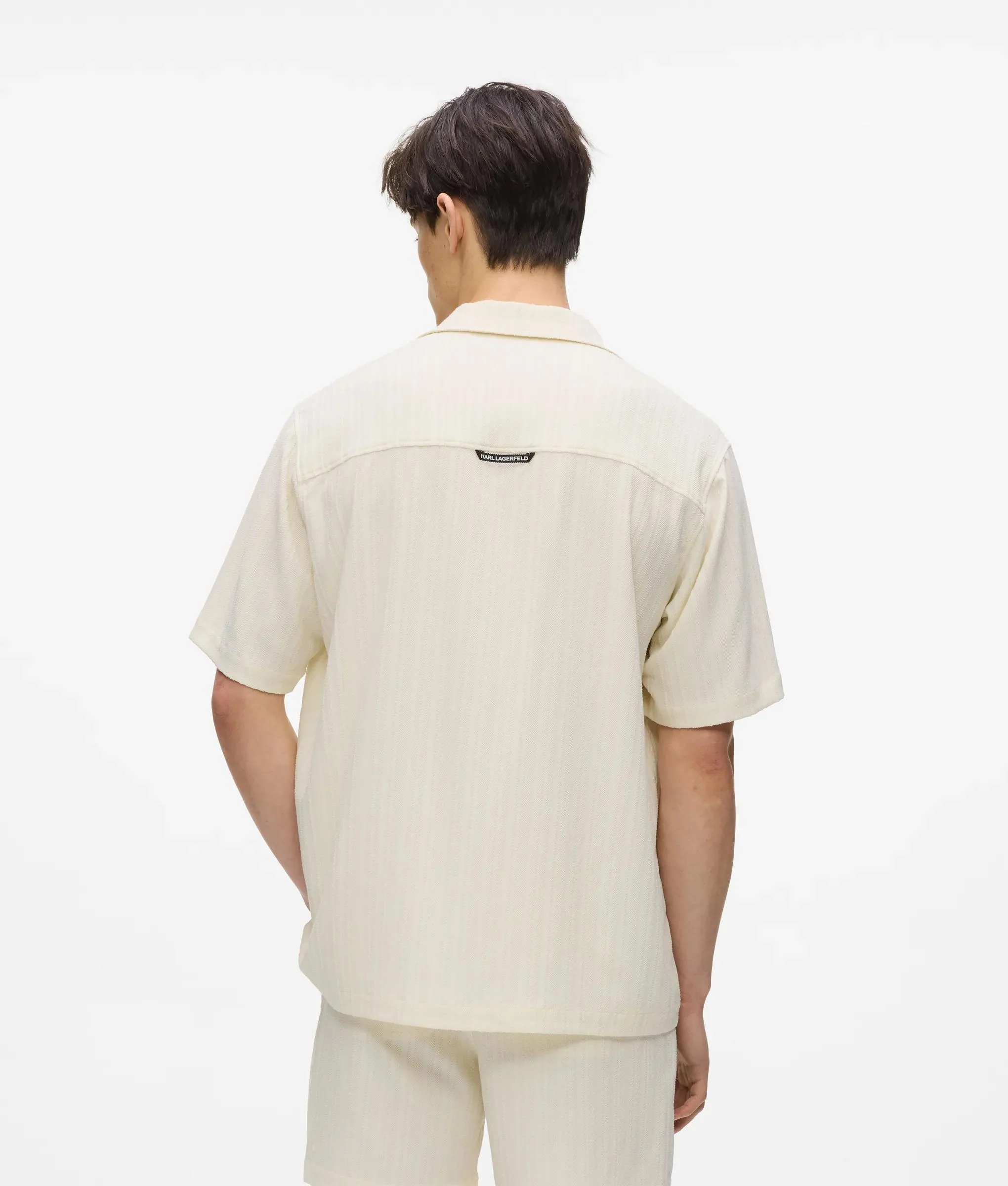Chemise à manches courtes texturées
