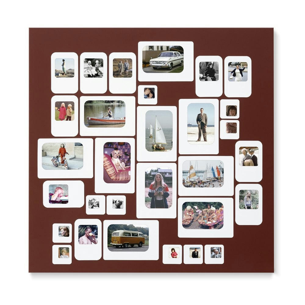 - Cadre photos design pêle mêle m30 acier oxyde rouge