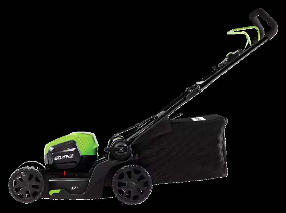 Greenworks 60V 2-in-1 Cordless Brushless Push Lawn Mower, 17-in with 4Ah Battery & Charger