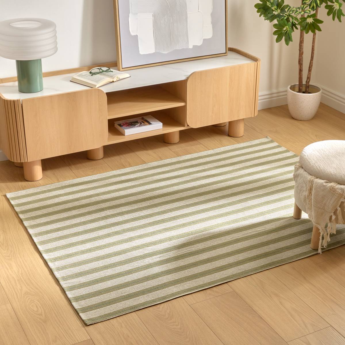 Rug "Groove" Green, 170x120 cm