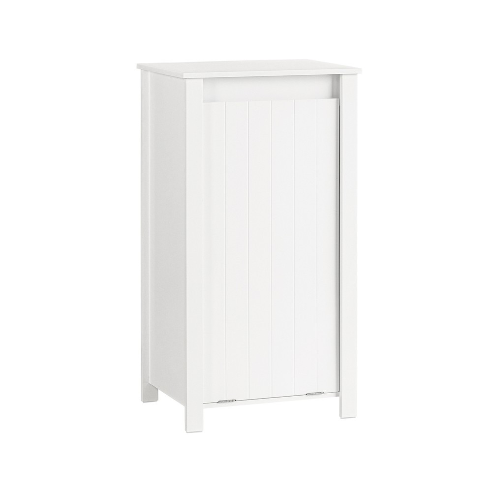SoBuy Niska szafka łazienkowa z jednymi drzwiami Biały 45x35x85cm BZR100-W