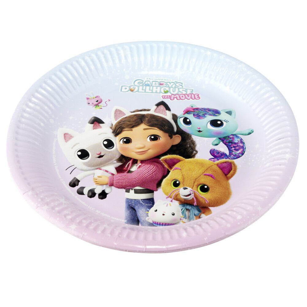 Assiette carton Gabby Chat Ø23cm x6