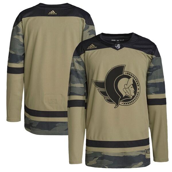 Ottawa Senators adidas Logo Military Appreciation Team Authentic Practice Jersey - Camo
