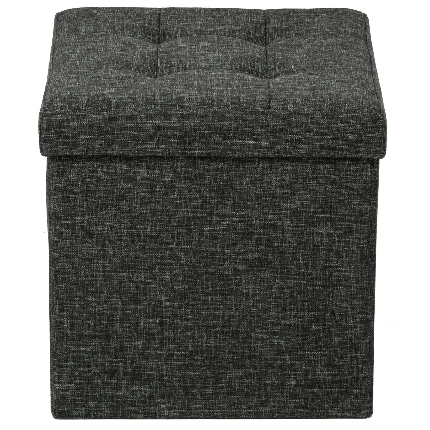 - Banc Tabouret Coffre de rangement Pliable gris foncé