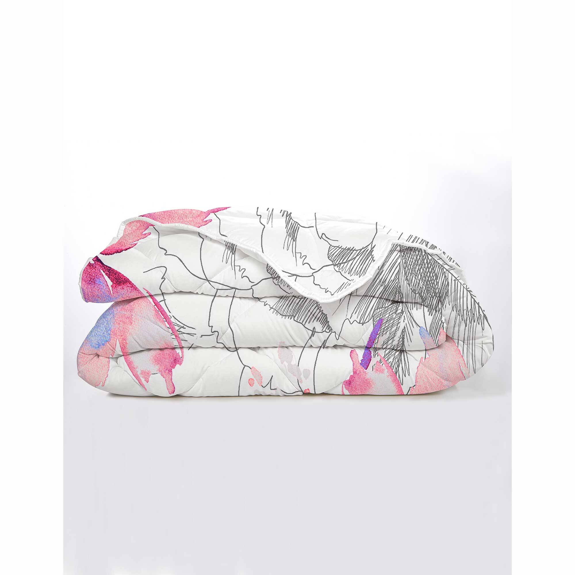 Couette coton imprimé Fleurs 200 g/m²