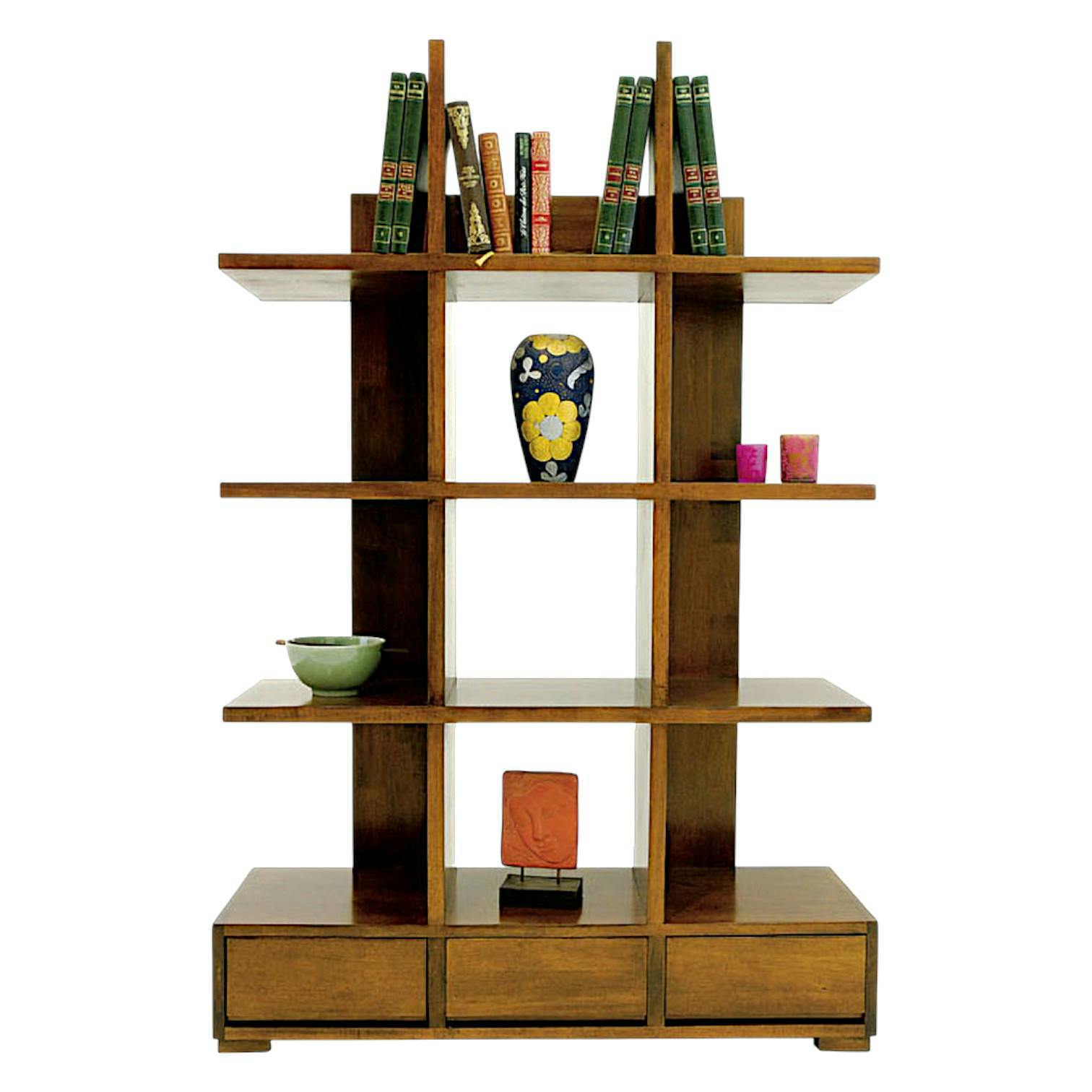 Bibliothèque étagère moderne hévéa 172cm OLGA