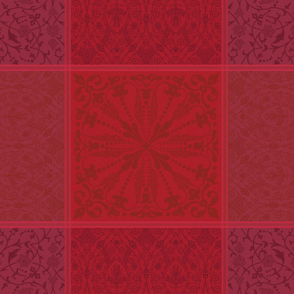 CASSANDRE GRENAT - Serviette  pur coton bordeaux 54X54