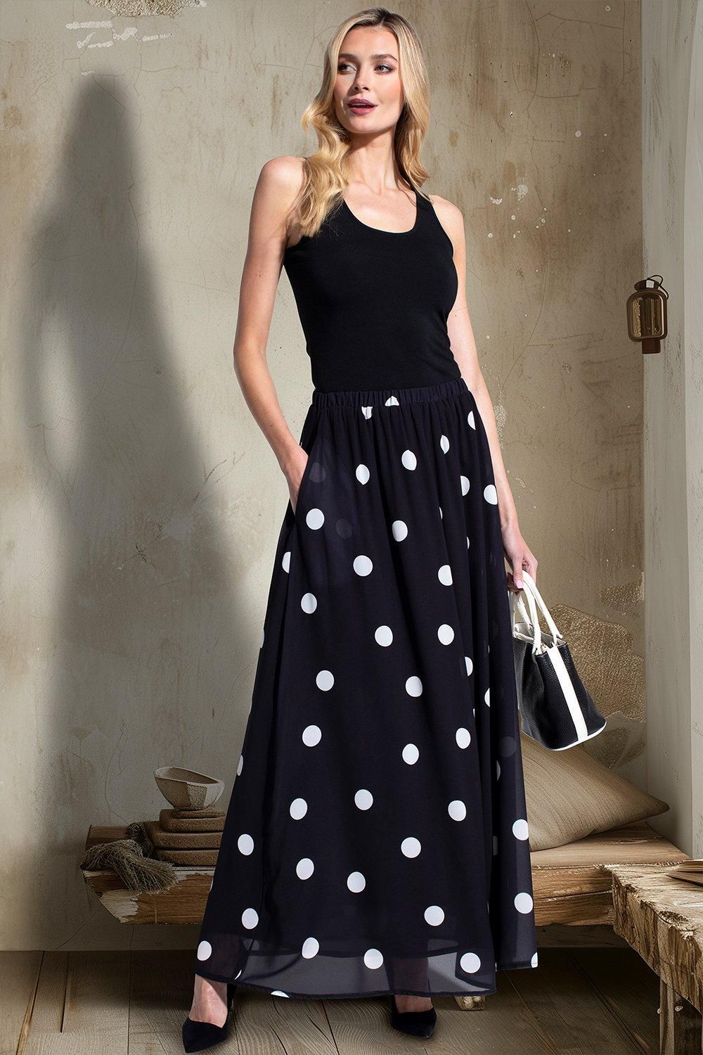 Hot Squash Chiffon Maxi Skirt