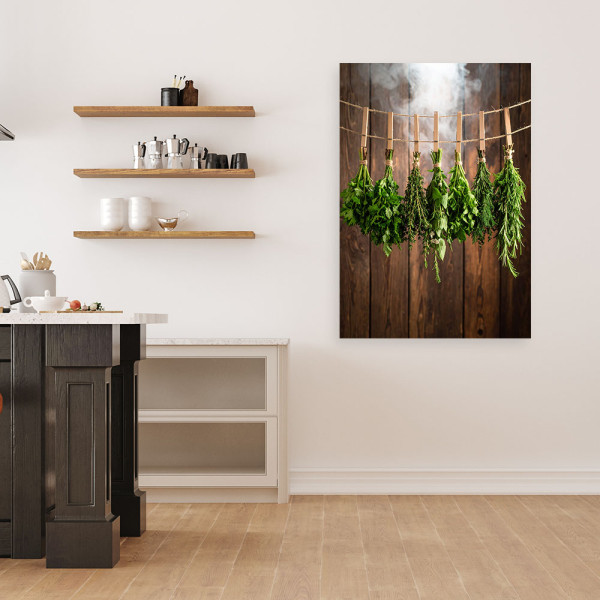 Obraz do kuchni jadalni restauracji, Zioła przyprawy 20x30