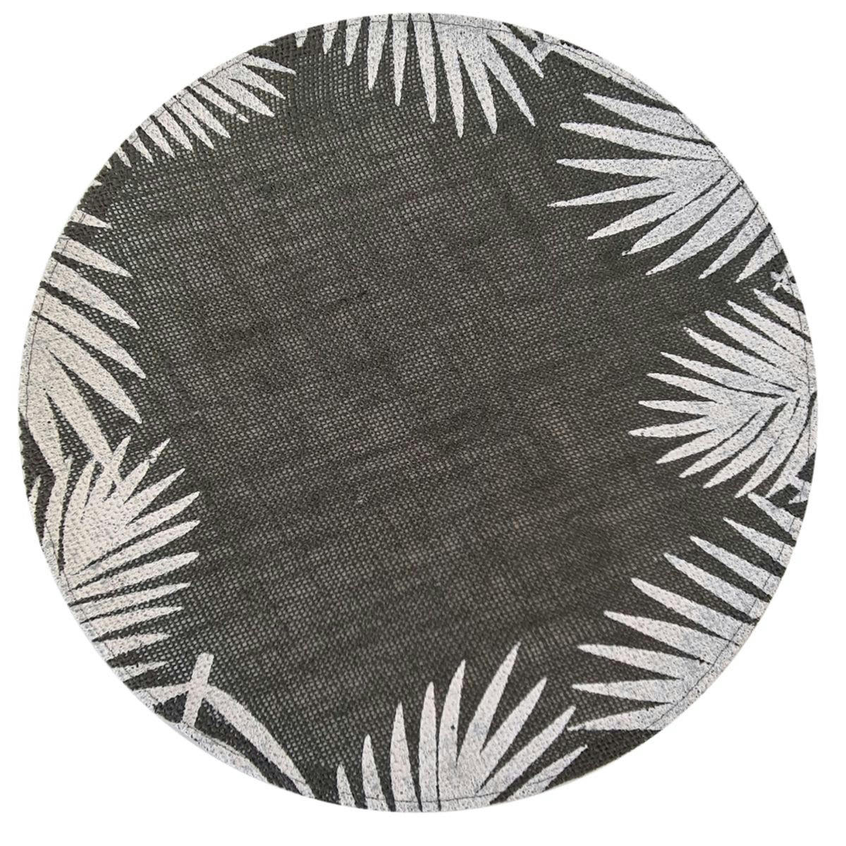 - Set de table rond tropical vert foncé D38cm