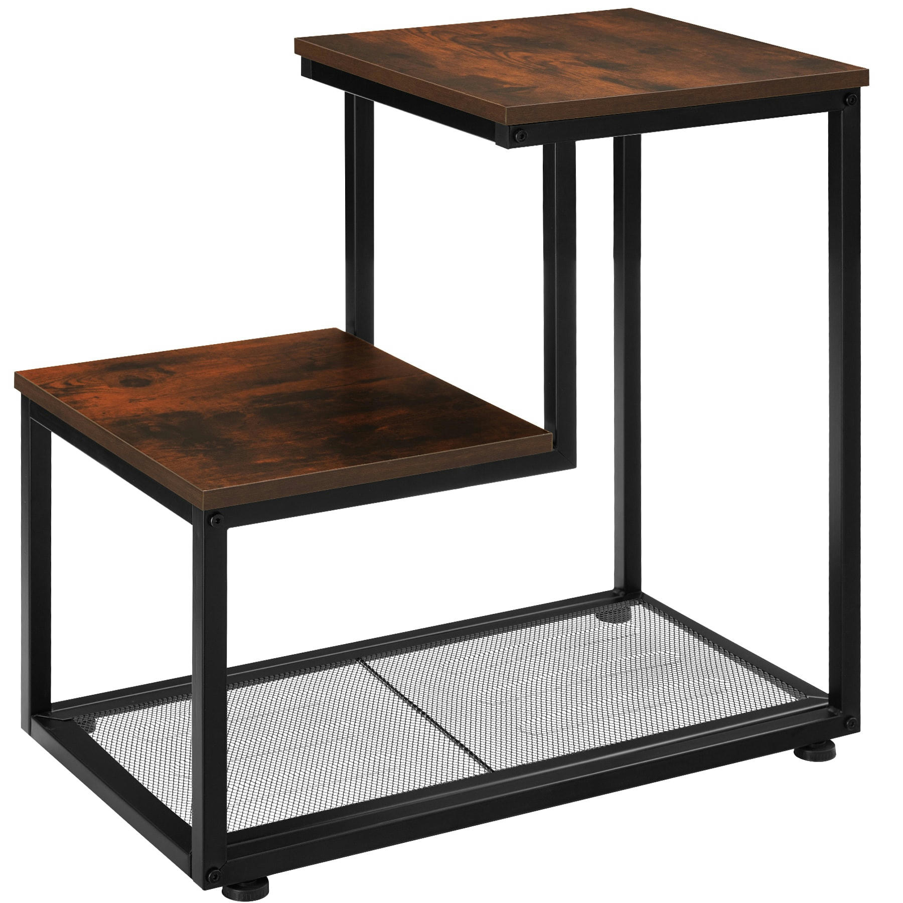 - Table d'appoint Style industriel Bois foncé industriel, rustique