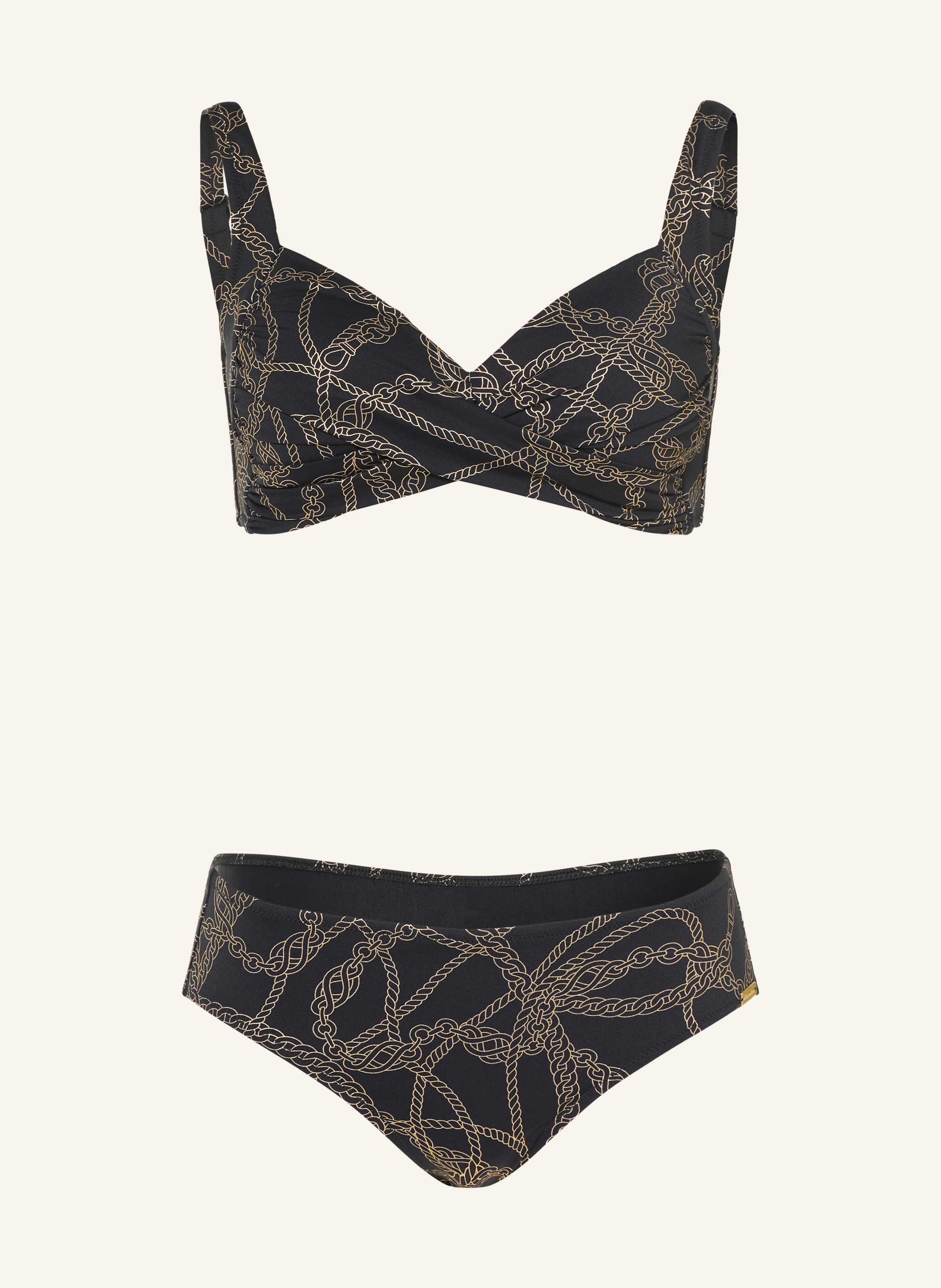 Charmline Bustier-Bikini INTERLACE CHAINS in Wickeloptik