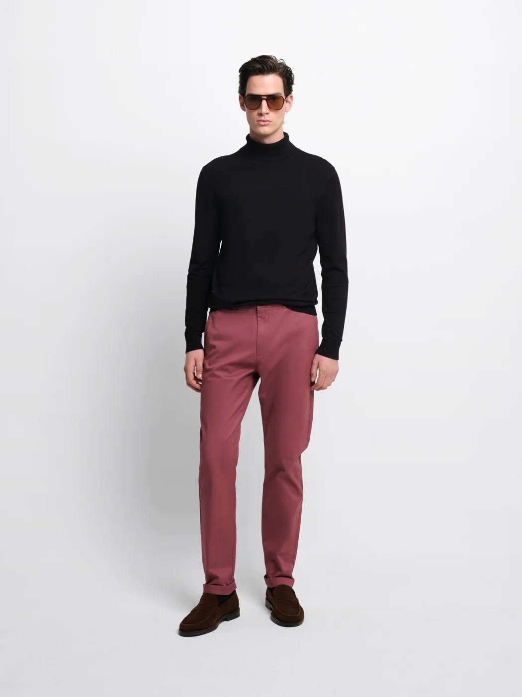 Chino en coton mélangé