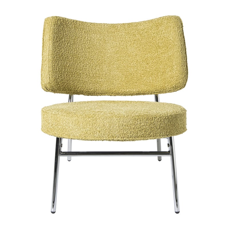 Fauteuil Amber - geel/zilverkleurig - 71.5x63x70.5 cm