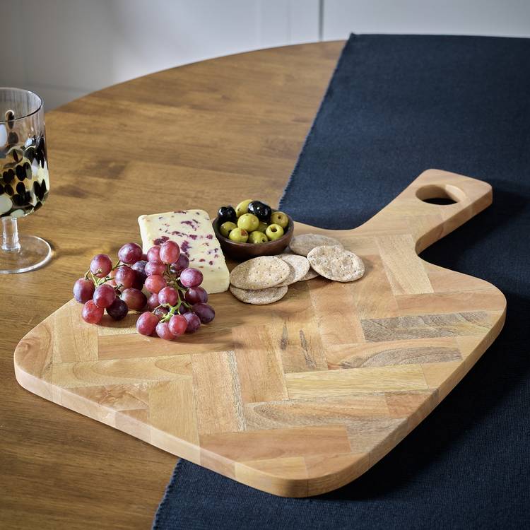 Habitat Mango Wood Parquet Serve Board