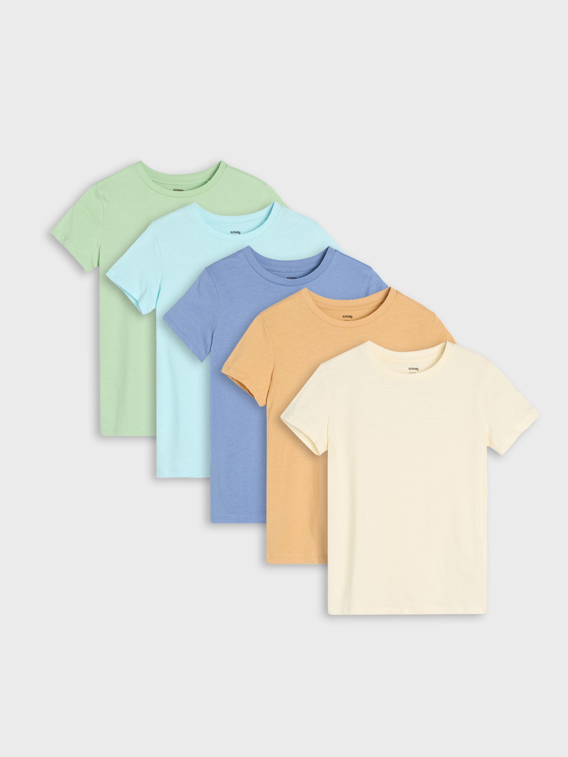 Bawełniane koszulki basic 5 pack